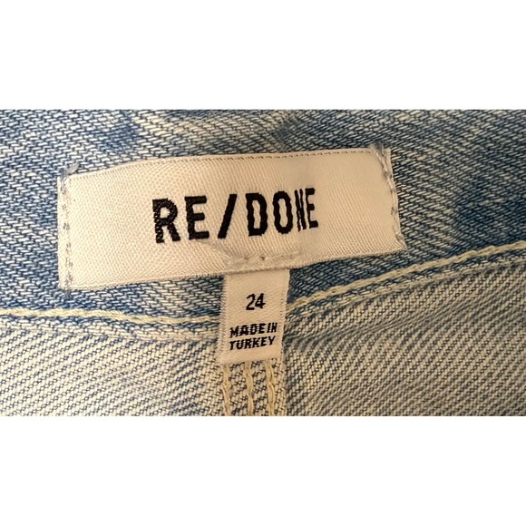 RE/DONE Painter Jean Women 24 Light Wash Excellent Wide Leg Carpenter Utility - Picture 7 of 12